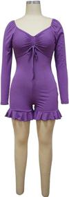 img 2 attached to GEMEIQ Sleeve Clubwear Bodycon Jumpsuit Women's Clothing at Jumpsuits, Rompers & Overalls
