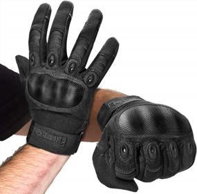 img 4 attached to X-Large Black Tactical Gloves For Men - FREETOO Military Gloves For Shooting, Airsoft, Paintball, Motorcycle Riding, Climbing, And Heavy-Duty Work