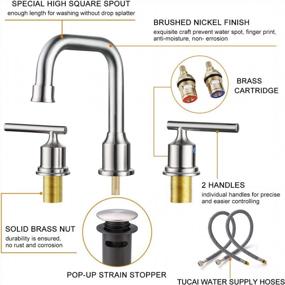 img 1 attached to Upgrade Your Bathroom With WOWOW 8-Inch Widespread High Arc Faucet