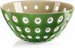 guzzini le murrine bowls in sand, white, and moss green, 2700cc capacity, ø25 x h11 cm logo