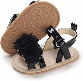 img 4 attached to Adorable & Comfortable Baby Girl Sandals For Summer Outdoors By COSANKIM