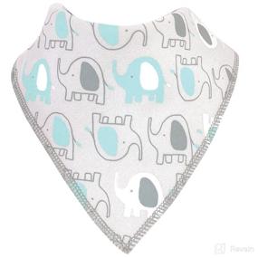 img 3 attached to 🐘 Luvable Friends Unisex Baby Cotton Fleece Bandana Bibs - Boy Basic Elephant Design - One Size - Soft and Cozy