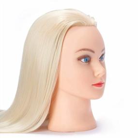 img 1 attached to 26"-28" Super Long Synthetic Fiber Hair Manikin Head Styling Training Mannequin Head For Hairdressers (92018W61320)
