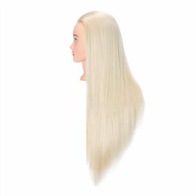 img 2 attached to 26"-28" Super Long Synthetic Fiber Hair Manikin Head Styling Training Mannequin Head For Hairdressers (92018W61320)