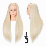 26"-28" super long synthetic fiber hair manikin head styling training mannequin head for hairdressers (92018w61320) logo