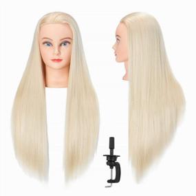 img 4 attached to 26"-28" Super Long Synthetic Fiber Hair Manikin Head Styling Training Mannequin Head For Hairdressers (92018W61320)