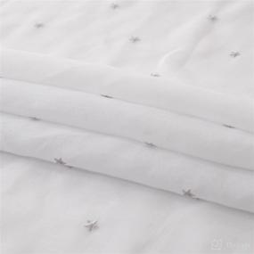 img 1 attached to Deconovo Curtains Length Rod Embroideried Bedroom Nursery