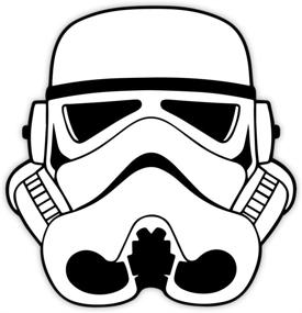 img 1 attached to 🪧 Enhance Your Stormtrooper Helmet with this 4" x 4" Sticker Decal