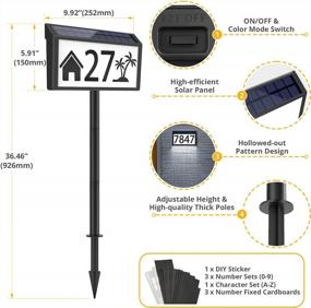 img 3 attached to Waterproof Solar-Powered Address Sign With LED Illuminated House Numbers, 3 Lighting Modes, Wall Mounted And In-Ground Options For Outdoor Home Yard, Perfect For Search Engine Optimization