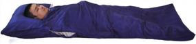 img 1 attached to 83"X33" Purple Blue 100% Pure Mulberry Silk Single Sleeping Bag Liner Travel Sheet Sleepsack
