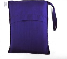 img 4 attached to 83"X33" Purple Blue 100% Pure Mulberry Silk Single Sleeping Bag Liner Travel Sheet Sleepsack