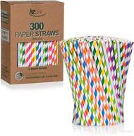 zunii 300 pack multi color biodegradable straws logo