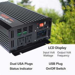 img 3 attached to aeliussine 1000W Pure Sine Wave Inverter 24V DC to AC 120V - LCD Display & Remote Switch - Ideal for Car & Off-Grid Solar Power Systems