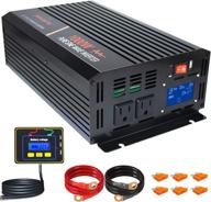 aeliussine 1000w pure sine wave inverter 24v dc to ac 120v - lcd display & remote switch - ideal for car & off-grid solar power systems logo