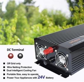 img 2 attached to aeliussine 1000W Pure Sine Wave Inverter 24V DC to AC 120V - LCD Display & Remote Switch - Ideal for Car & Off-Grid Solar Power Systems