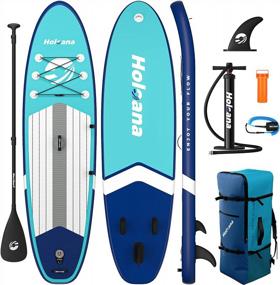 img 4 attached to 10'6"×31"×6" Ultra-Light Inflatable Stand Up Paddle Board - Non-Slip Deck Pad, Backpack, Leash, Paddle & Hand Pump Included!