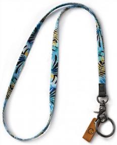 img 4 attached to Stylish Floral MNGARISTA Neck Lanyard For Women, Perfect For Keys, ID Badges And Wallets, Durable And Vibrant Design With Keyring And Clasp, Ideal For School Or Hawaii Vacation