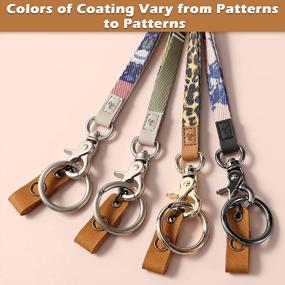img 1 attached to Stylish Floral MNGARISTA Neck Lanyard For Women, Perfect For Keys, ID Badges And Wallets, Durable And Vibrant Design With Keyring And Clasp, Ideal For School Or Hawaii Vacation