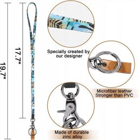 img 2 attached to Stylish Floral MNGARISTA Neck Lanyard For Women, Perfect For Keys, ID Badges And Wallets, Durable And Vibrant Design With Keyring And Clasp, Ideal For School Or Hawaii Vacation
