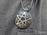 img 1 attached to Stainless Steel Pendant Necklace with Supernatural Devils 🔮 Trap Symbol and Sigil - Pentagram Anti Possession by HZMAN review by Michael Hicks