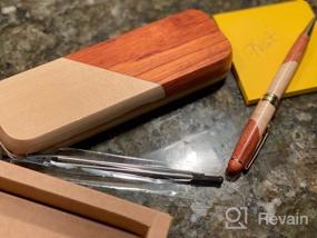 img 7 attached to Роскошный набор деревянных перьевых ручек ручной работы - уникальный подарок для писателей и коллекционеров