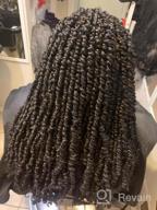 img 1 attached to 4 Packs Pre-Twisted Passion Twists Synthetic Crochet Braids 18 Inch Pre-Looped Spring Bomb Crochet Hair Extensions Fiber Fluffy Curly Twist Braiding Hair (T27#, 18 Inch (Pack Of 4)) review by Martin Masaniai