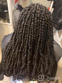 img 5 attached to 4 Packs Pre-Twisted Passion Twists Synthetic Crochet Braids 18 Inch Pre-Looped Spring Bomb Crochet Hair Extensions Fiber Fluffy Curly Twist Braiding Hair (T27#, 18 Inch (Pack Of 4))