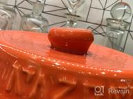 img 1 attached to Razorri Comodo Ceramic Fermentation Crock - 2L Traditional Water-Sealed Jar With Glazed Weights - Perfect For Kombucha, Sauerkraut, Kimchi, Pickles (Tangerine Tango) review by Josh Hamler