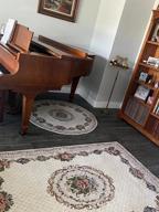 img 1 attached to Ukeler Rustic Floral Rose Area Rugs Vintage Traditional Round Accent Floor Rugs 100% Machine Washable Shabby Country Style Carpet For Bedroom, 4'X4' review by Ricardo Thotti