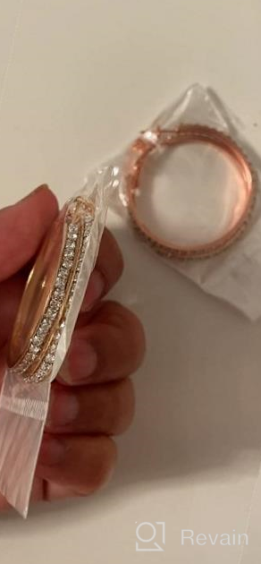 img 1 attached to Cocadant 18K Gold Plated Cubic Zirconia Hoop Earrings - Stylish, Hypoallergenic Accessories for Women and Girls review by Prince Ruffins