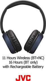 img 1 attached to JVC HAS65BNB Wireless Headphones: Noise Cancelling, Bluetooth 4.1, Bass Boost, Voice Assistant Compatible (Black)