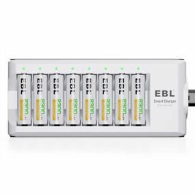 img 4 attached to EBL Rechargeable AA Batteries 2300mAh - Long Lasting Battery (8 Counts) + Charger for AA AAA Batteries