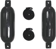 🚤 enhanced boattector inflatable fender value 2-pack - 6.5" x 22", black логотип