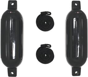 img 4 attached to 🚤 Enhanced BoatTector Inflatable Fender Value 2-Pack - 6.5" x 22", Black