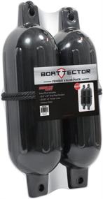 img 1 attached to 🚤 Enhanced BoatTector Inflatable Fender Value 2-Pack - 6.5" x 22", Black