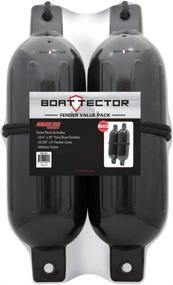 img 3 attached to 🚤 Enhanced BoatTector Inflatable Fender Value 2-Pack - 6.5" x 22", Black