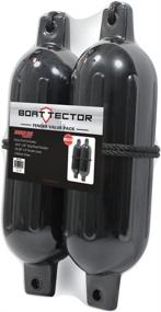 img 2 attached to 🚤 Enhanced BoatTector Inflatable Fender Value 2-Pack - 6.5" x 22", Black