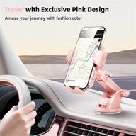🌟 humixx exclusive pink car phone holder mount: twinkle stars bling universal hands-free pink cell phone holder for car dashboard & air vent - compatible with iphone, samsung, and all phones & cars logo