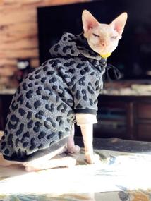 img 1 attached to 🐱 DUOMASUMI Stylish Retro Cotton Camouflage Sweater: Warm Sphynx Cat Clothes for Hairless Breeds (XL)