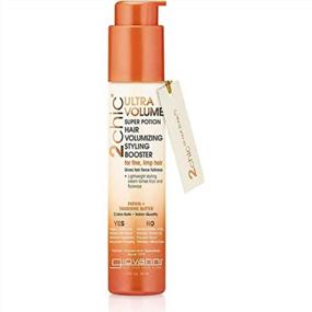 img 4 attached to GIOVANNI 2Chic Ultra-Volume Super Potion, 1.8 Oz. - Volumizing Formula With Papaya & Tangerine Butter For Fine Hair, Weightless Control, Paraben-Free, Color Safe