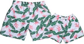 img 2 attached to Sunshinetimes Printing Matching Swimwear Underwear Boys' Clothing - Swim