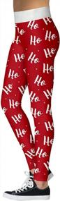 img 1 attached to OBEEII Women'S Christmas Leggings High Waist Ugly Santa Christmas Leggings Funny Costume Tights Pants S-XL