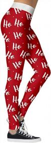 img 2 attached to OBEEII Women'S Christmas Leggings High Waist Ugly Santa Christmas Leggings Funny Costume Tights Pants S-XL