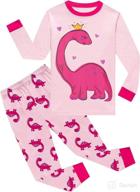 trendy girls' long sleeve pajamas: hearts, dinosaurs, and cute cats | ages 2-7 logo