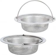 qtimal 2 pack kitchen sink strainer basket catcher with fast flow design - anti-clogging stainless steel drain filter, rust free & dishwasher safe logo