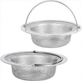 img 4 attached to Qtimal 2 Pack Kitchen Sink Strainer Basket Catcher With Fast Flow Design - Anti-Clogging Stainless Steel Drain Filter, Rust Free & Dishwasher Safe