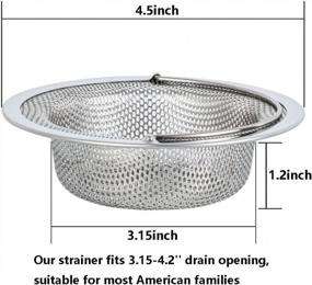 img 1 attached to Qtimal 2 Pack Kitchen Sink Strainer Basket Catcher With Fast Flow Design - Anti-Clogging Stainless Steel Drain Filter, Rust Free & Dishwasher Safe