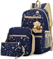 🎒 fancy teen backpack: stylish canvas rucksack for kids логотип