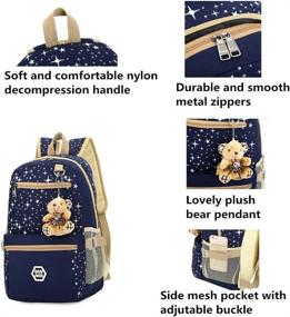 img 1 attached to 🎒 Fancy Teen Backpack: Stylish Canvas Rucksack for Kids