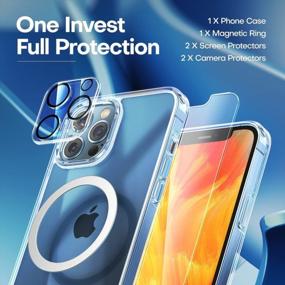 img 2 attached to TAURI 5 In 1 IPhone 12 Pro Max Case - Non-Yellowing, Shockproof Slim Clear Phone Case With 2 Tempered Glass Screen Protectors + 2 Camera Lens Protectors For 6.7 Inch Drop Protection